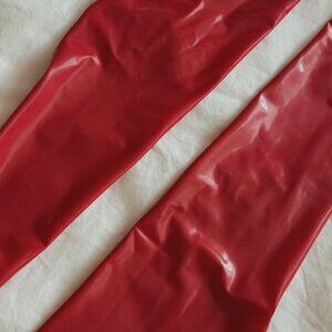 Latex Red Thigh Highs by Honey Birdette